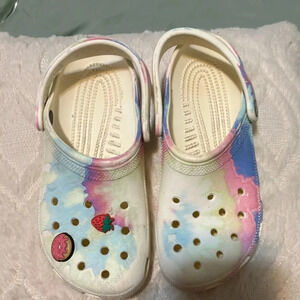 Unisex pastel tie dye crocs 4/6